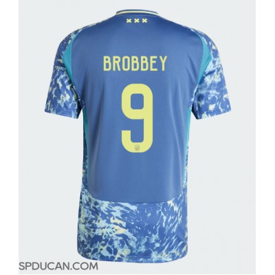 Muški Nogometni Dres Ajax Brian Brobbey #9 Gostujuci 2024-25 Kratak Rukav Muški Nogometni Dres Ajax Brian Brobbey #9 Gostujuci 2024-25 Kratak Rukav